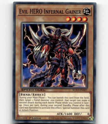 Yugioh Evil HERO Infernal Gainer Speed Duel GX: Duelists of Shadows-image