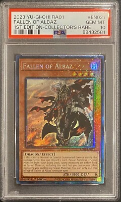 2023 PSA 10 YUGIOH 25TH ANNIVERSARY 1ST ED COLLECTORS RARE FALLEN OF ALBAZ 💫-image