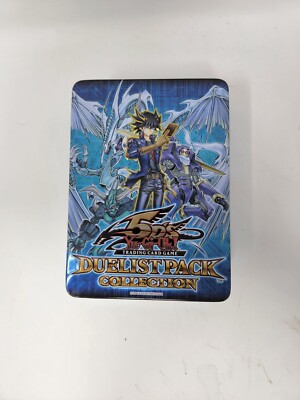 YuGiOh Empty Tin 2010 Blue 5D's Duelist Pack Yusei Fudo / Stardust Dragon-image