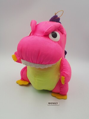 Godzilla B0907 Color Pink Taffeta MISSING NOSE Banpresto 1992 Plush 6