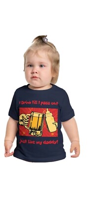 funny baby t shirt daddy's drinking buddy-image