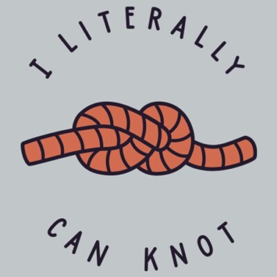 I Literally Can Knot artwork Survival Camping Scouts Badge TeeFury T-Shirt NEW-image