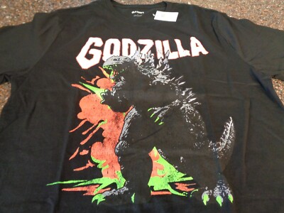Old Navy Godzilla T-Shirt SS Adult Large Unisex Black NWT-image