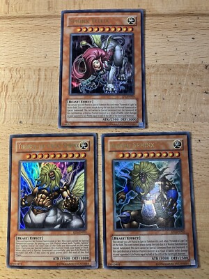 3 Cards Theinen Great Sphinx EP1-EN001 Andro Sphinx EP1-EN002 Teleia EP1-EN003-image