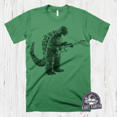 Godzilla T Shirt Vintage Guitar Tshirt Godzilla Tee For Men Women and Kids -image