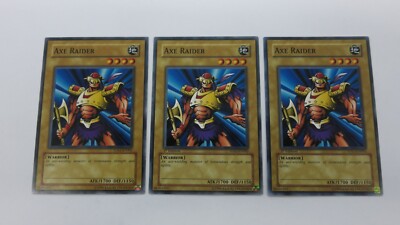 3x ( 2x 1ST / 1x UNL ) AXE RAIDER MONSTER 5DS1-EN003  COMMON YUGIOH  NM UNPLAYED-image