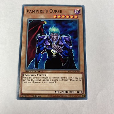 Yugioh Vampires Curse sgx3-enc08 Speed Duel GX Duelists of Shadows 1st Edition-image