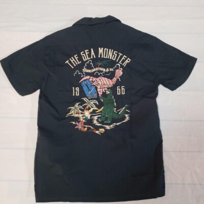 Studio DArtisan Godzilla collaboration embroidery shirt M size Godzilla JAPAN-image