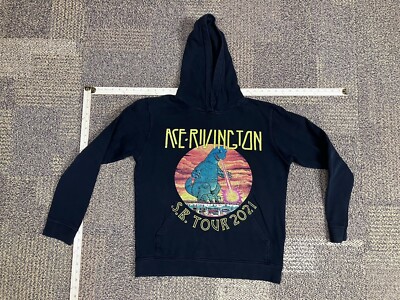 ACE RIVINGTON S.B. Tour 2021 Black Godzilla Hoodie Sweatshirt Size Small-image