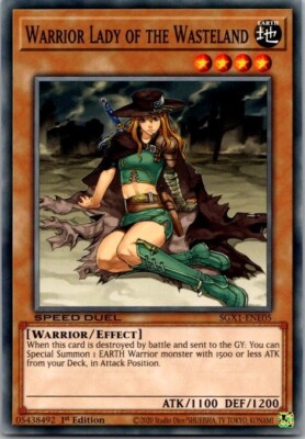 Warrior Lady of the Wasteland SGX1-ENE05 Speed Duel GX Box 1st Edition-image