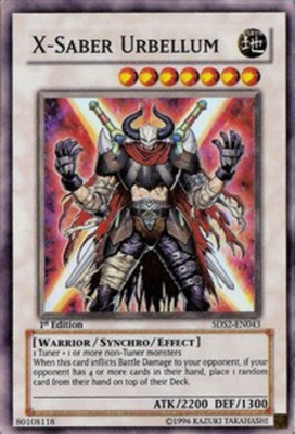 3 x X-Saber Urbellum - 5DS2-EN043 - Super Rare - 1st Edition Near Mint, English-image