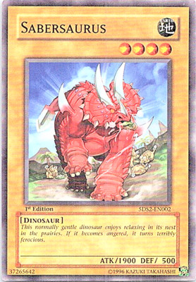 Sabersaurus 5DS2-EN002 Yu-Gi-Oh! Light Play 1st Edition-image