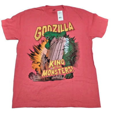GODZILLA King Of The Monsters L Large Red T-Shirt NEW w/ Tag Kaiju Official 2014-image