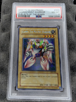 2003 Yugioh, PSA 8 Gamma the Magnet Warrior DOR-003 Secret Rare-image
