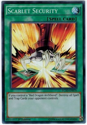 1 x Scarlet Security - LC5D-EN076 - Super Rare - 1st Edition Near Mint, English-image