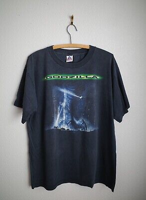 Godzilla Shirt Men's Large Black Vintage 90s 1998 Movie Promotion Taco Bell EUC-image