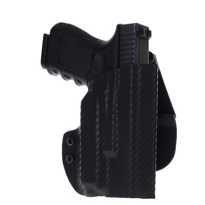 Glock - OWB Paddle Tactical Holster - Olight Baldr S - Black Carbon Fiber-image