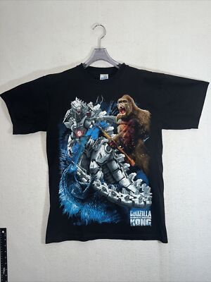 Godzilla vs Kong White T-Shirt Size L Official Toho Legendary Monsters King Kong-image