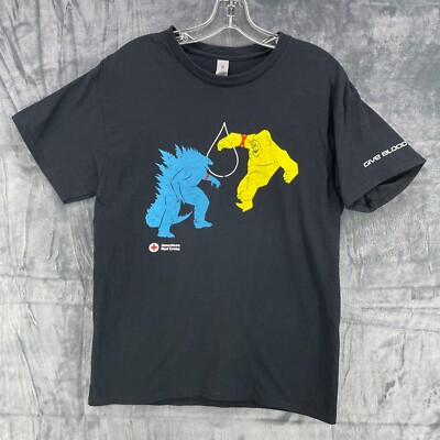 GODZILLA x KING KONG New Empire American Red Cross Movie Promo T-Shirt Medium-image