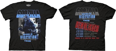 Godzilla World Devestation Tour Mens Adult T-Shirt-image