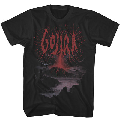 Gojira Volcano T Shirt Mens Licensed Rock N Roll Music Band Tee New Black-image