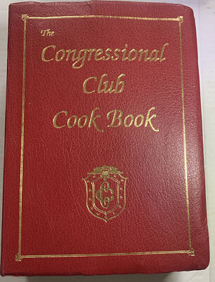 THE CONGRESSIONAL CLUB COOK BOOK 1993 RED FAUX LEATHER COOKBOOK EUC-image