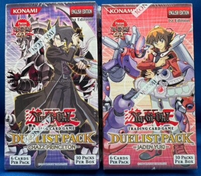 YuGiOh GX 1st Edition Jaden Yuki & Chazz Princeton TCG Duelist Packs SEALED-image