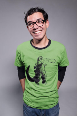 Godzilla Mens Shirt Japan Japanese TShirt tokyo skyline skytree tower tee shirt-image
