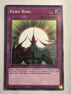 Yugioh! hero Ring SGX2-ENA19 Common 1st Edition Speed Duel Card Midterm Paradox-image