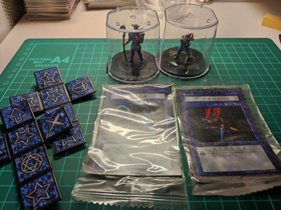 Yu-Gi-Oh! Dungeon Dice Monsters Blue Ninja Assassin Card Set with Dice Used-image
