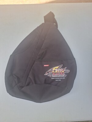 Yu-Gi-Oh Komani Backpack Nylon Black 5D'S EUC 2008 1996 binder deck bag-image