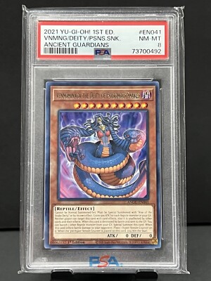 2021 YU-GI-OH! 1ST ED VNMNG/DEITY/PSNS.SNK.ANCIENT GUARDIANS PSA 8-image
