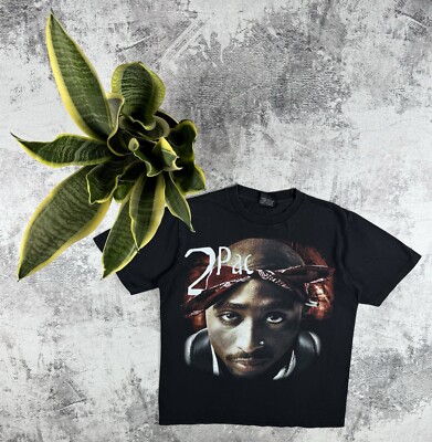 Vintage 2Pac 00S Rock Band Tour Rap Hip Hop Faded Heavy Metal Y2K T Shirt Tee-image