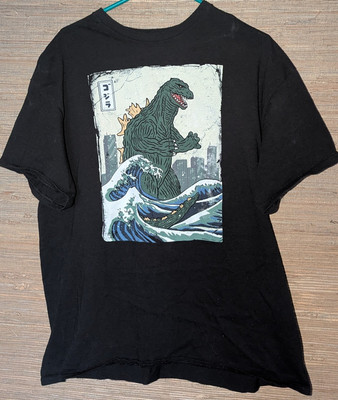 Godzilla Adult XL T-shirt by Godzilla in Black - 100% Cotton-image