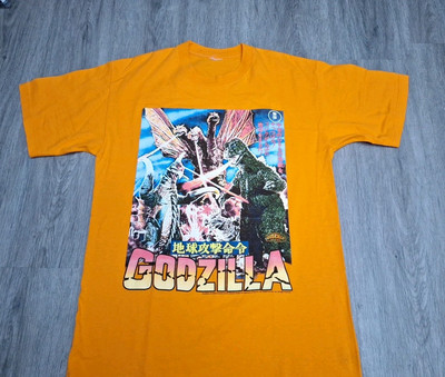 Vintage Godzilla Attacks Japan 2000 Y2K Men's L T-Shirt King Ghidorah Gigan-image