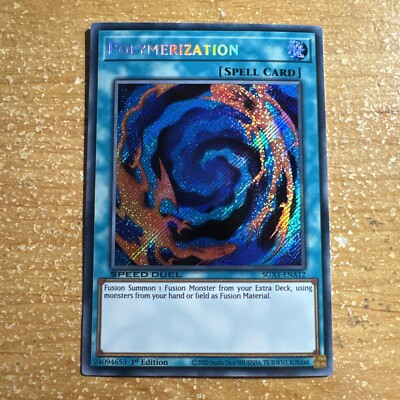 🔥 Yugioh POLYMERIZATION SGX1-ENA12 1ST ED SPEED DUEL HOLOFOIL SECRET RARE NM-image