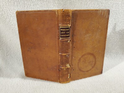 1939 Williamsburg Art of Cookery Helen Bullock Leather Bound Colonial Cook Book-image