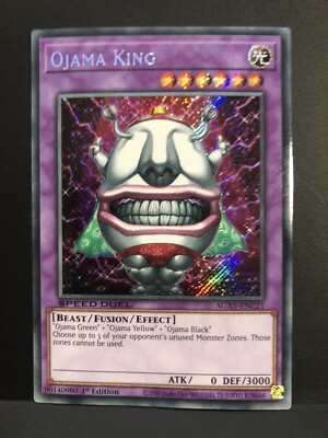 Yugioh! OJAMA KING SECRET RARE SGX1-ENC21 1ST EDITION SPEED DUEL GX NM-image