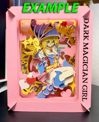 Yu-Gi-Oh! Paper Theater Dark Magician Girl Used Completed art board card *Read*-image