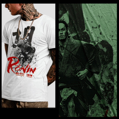 Samurai T-Shirt deadly warrior with sword Bushido Code Japanese katana Ronin tee-image