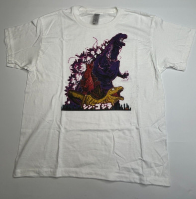 Godzilla / The Squirrel T-Shirt Size Medium White Short Sleeve-image