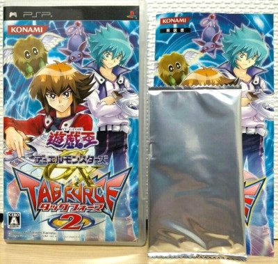 PSP YU-GI-OH! Duel Monsters GX Tag Force 2 Konami w/ Unopen Cards USED Japan F/S-image