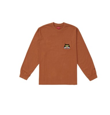 Supreme Cat L/S Pocket Tee Rust Size: Large-image