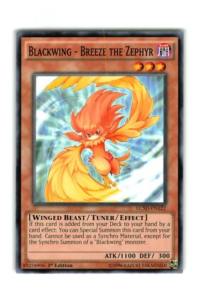 Yugioh! LP Blackwing - Breeze the Zephyr - LC5D-EN122 - Common - 1st Edition NM-image