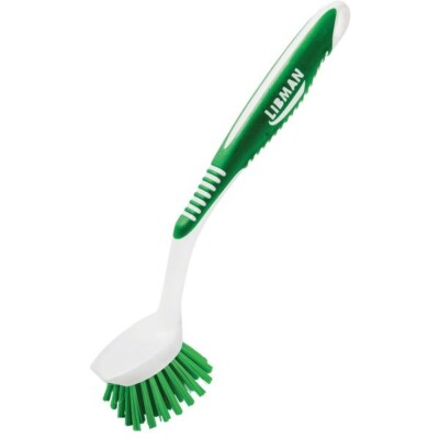 (6)-Libman Green Polymer Fiber Ergonomic Kitchen Dish Brush Model: 45-image