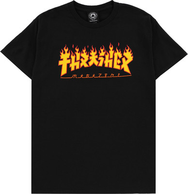 Thrasher Godzilla Flame Tshirt Black-image