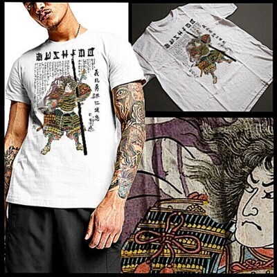 Samurai T-Shirt Bushido Code Ronin blade Hanzo Warrior Japanese Kanji Edo era-image