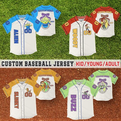 Custom Coquette Toy Story Disney Baseball Jersey Gift For Kid Men Women-image
