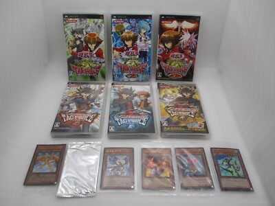 PSP YU-GI-OH! Duel Monsters GX 1 2 3 5D's Tag Force 4 5 6 w/18Cards Japan import-image