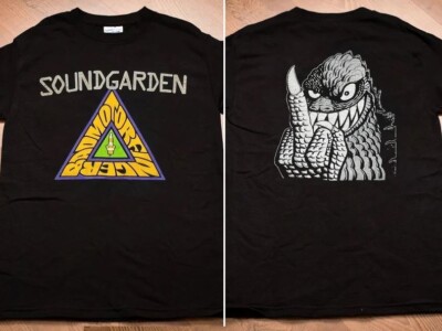 Soundgarden Bad Motor Finger Godzilla Middle Finger T-Shirt-image
